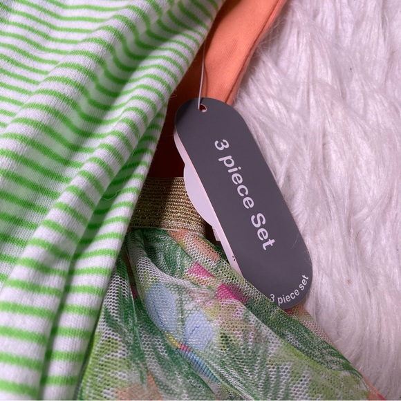 Wonder Nation 3 Piece Tutu Bodysuit Beach Baby Dress Set 24 Months - Picture 3 of 5